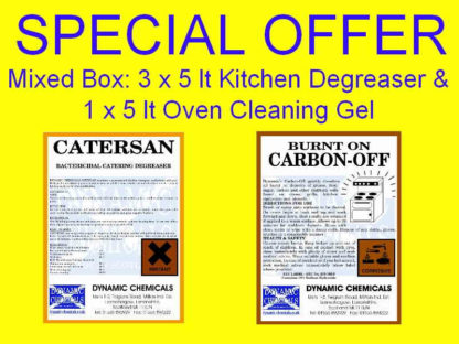 3 x 5lt Catersan 1x 5lt Carbon OFF - Hotel Restaurant Kitchen Special Offer